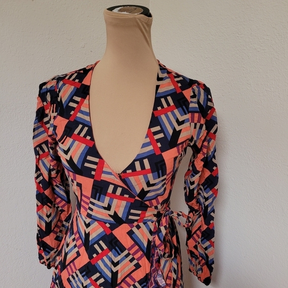 Anthropologie Porridge Wrap Dress - Picture 3 of 7